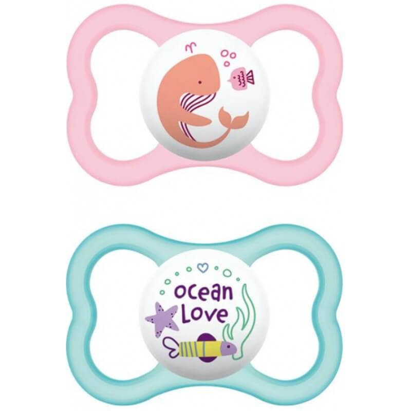 MAM Air Sucette silicone 6-16 mois Girl 2 pièces