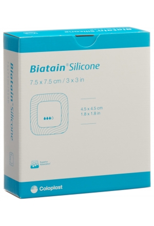 Pansement mousse Biatain Silicone 7.5x7.5cm auto-adhésif 10 pièces