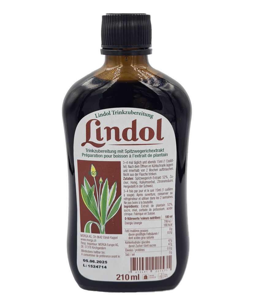 Lindol plantain lancéolé Fl 210ml Lindol plantain lancéolé Fl 210ml