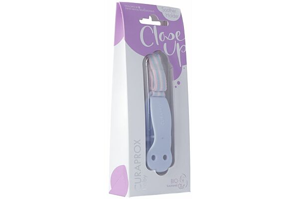 Attache-sucette Curaprox Baby bleu clair