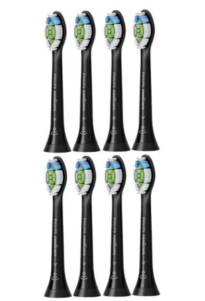 Philips Sonicare W2 Optimal White Têtes de brosse standard noires 8 pièces Philips Sonicare W2 Optimal White Têtes de brosse standard noires 8 pièces