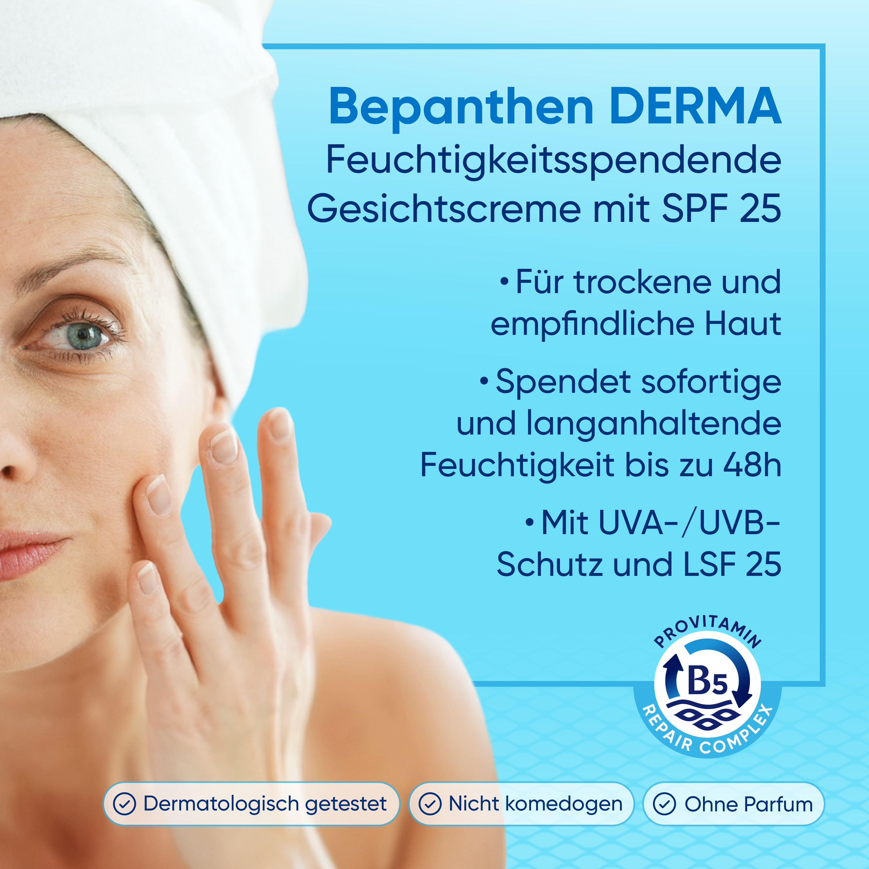 Bepanthen® Derma Crème hydratante pour le visage SPF25 50ml