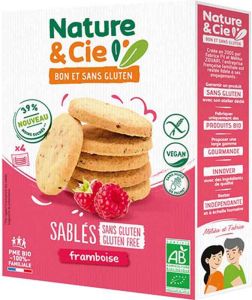 Nature & Cie Biscuits au beurre à la framboise sans gluten 120g