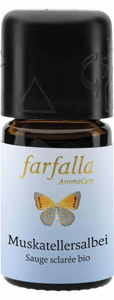 FARFALLA Huile essentielle de sauge sclarée Bio Gr Cru 5ml FARFALLA Huile essentielle de sauge sclarée Bio Gr Cru 5ml