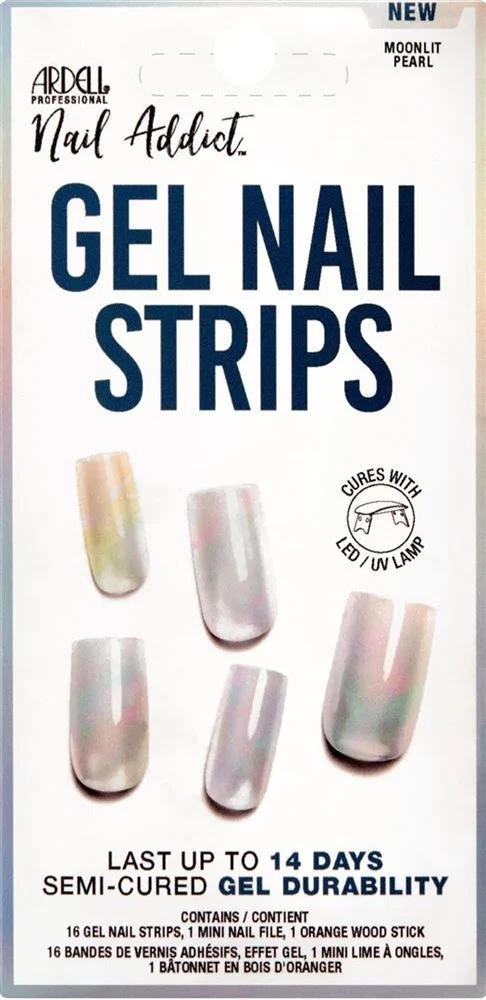 ARDELL Nail Addict Gel Strips Moonlit Pearl 16 pièces