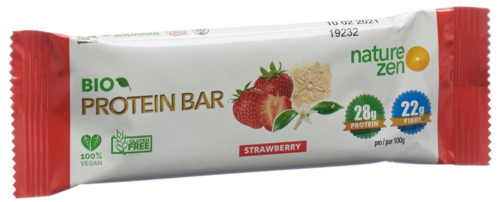 Nature Zen Barre protéinée Bio à la fraise 40g