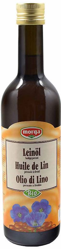 MORGA Huile de lin pressée à froid Bio Fl 5dl MORGA Huile de lin pressée à froid Bio Fl 5dl