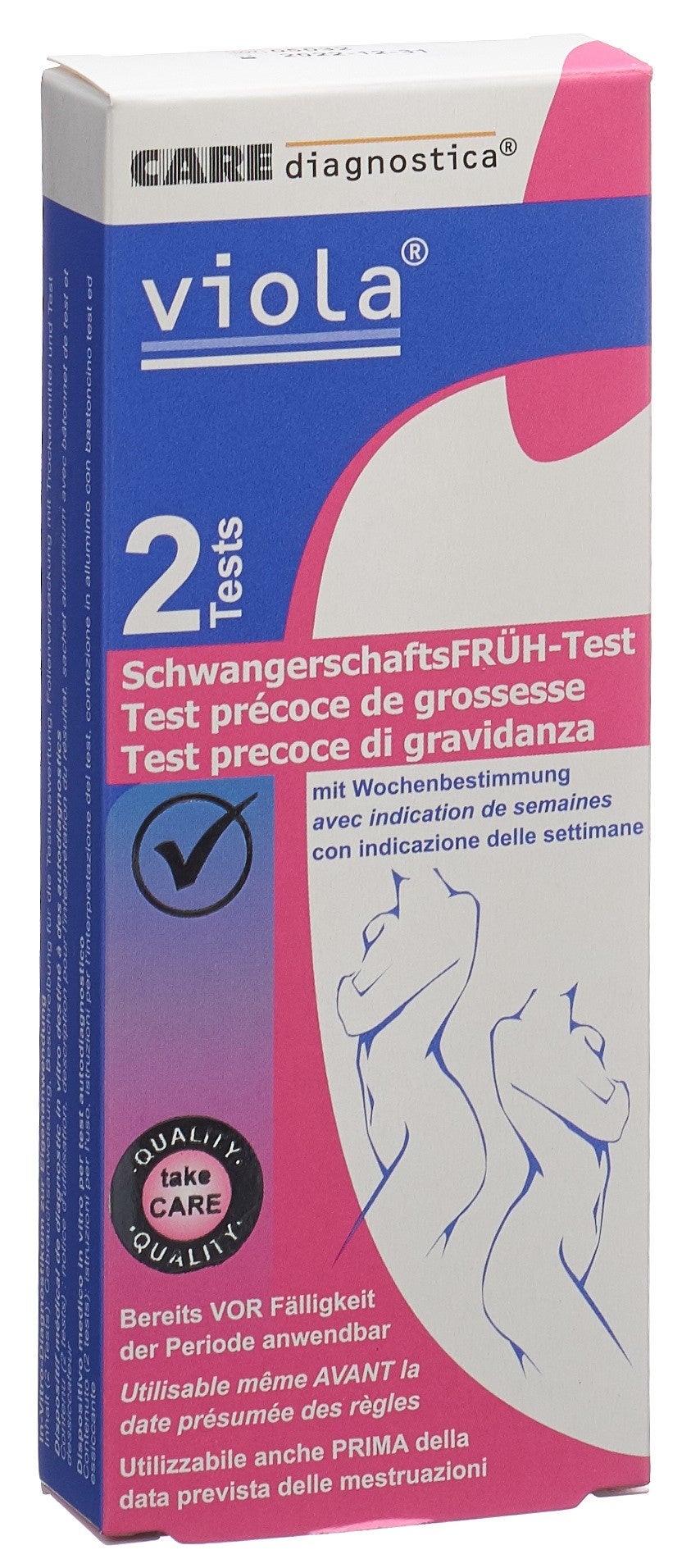 Test de grossesse précoce Viola Duo 2 pièces Test de grossesse précoce Viola Duo 2 pièces