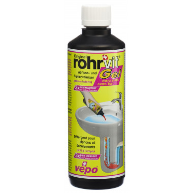 Rohrvit gel nettoyant pour canalisations extra-fort 415ml Rohrvit gel nettoyant pour canalisations extra-fort 415ml