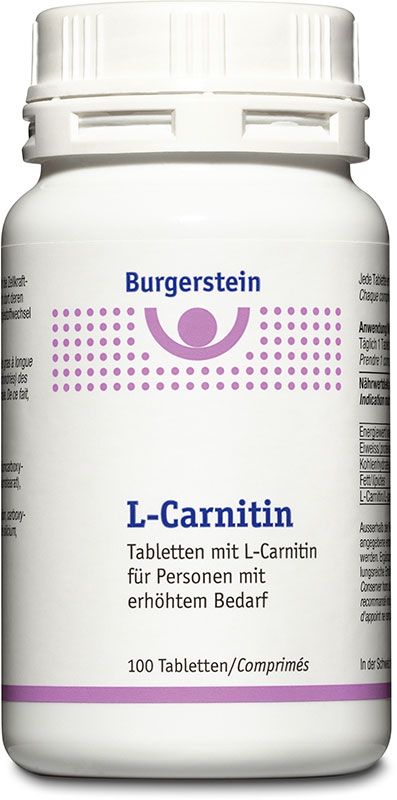 BURGERSTEIN L-Carnitine en comprimés 100 pièces BURGERSTEIN L-Carnitine en comprimés 100 pièces