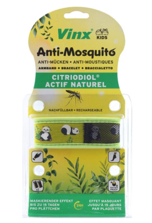 Bracelet anti-moustiques VINX étui en silicone 18 pièces