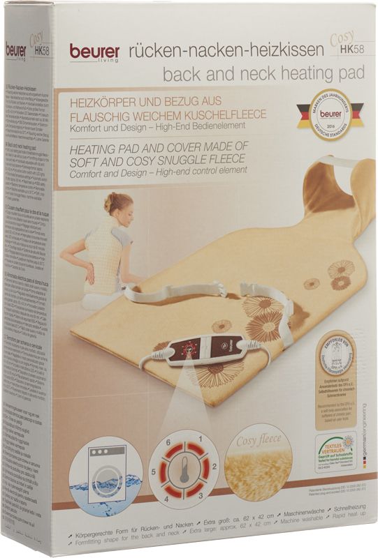 BEURER Coussin chauffant dos nuque HK 58 Cosy