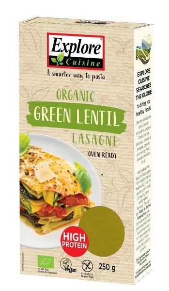 EXPLORE CUISINE Lasagnes de lentilles vertes Bio 250g