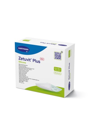 Zetuvit Plus Silicone Border 8x8cm 10 pièces