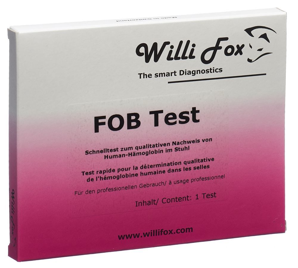 Willi Fox FOB Test (hémoglobine occulte dans les selles) Willi Fox FOB Test (hémoglobine occulte dans les selles)