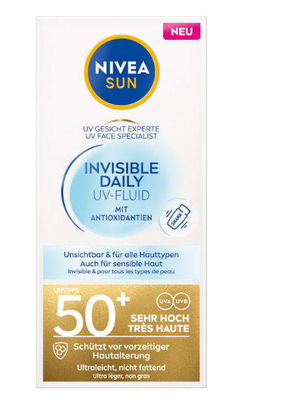 Nivea UV Face Invisible Daily Fluid SPF50+ 40ml Nivea UV Face Invisible Daily Fluid SPF50+ 40ml