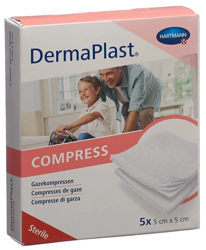 DERMAPLAST Compresses 5x5cm 8 plis 5 x 2 pièces DERMAPLAST Compresses 5x5cm 8 plis 5 x 2 pièces