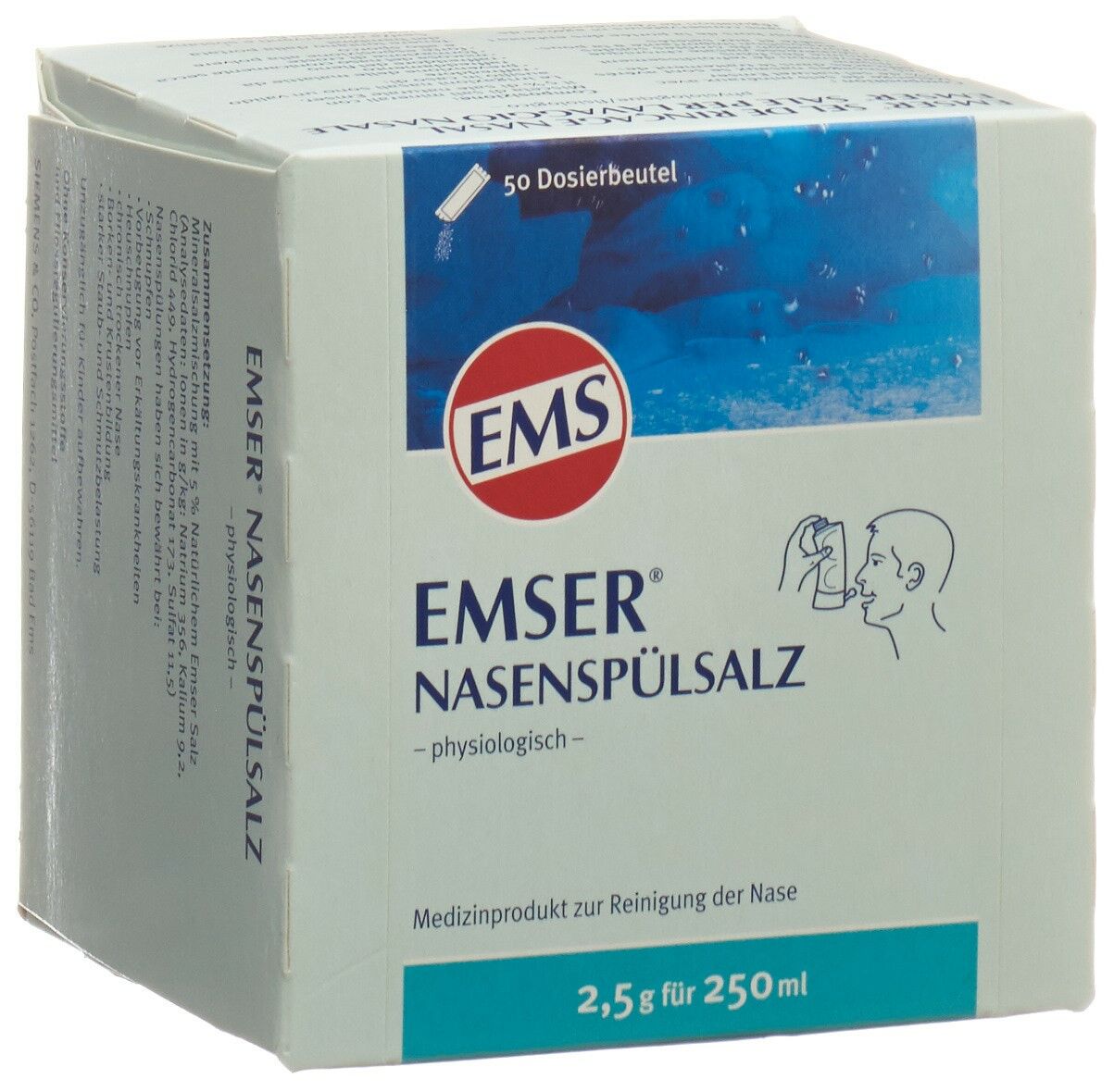 Emser - Sel pour lavage nasal 50 x 2.5g Emser - Sel pour lavage nasal 50 x 2.5g
