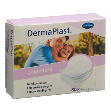 DermaPlast Compress 6x8cm 80 pièces DermaPlast Compress 6x8cm 80 pièces