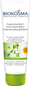 Crème pour les pieds BIOKOSMA 6 en 1 Thym Camomille BIO Tb 75 ml