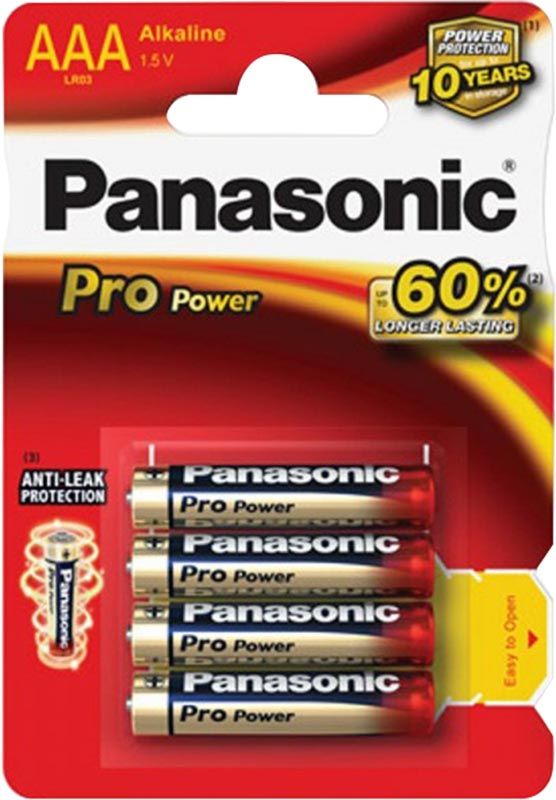 Panasonic Piles Pro Power AAA LR03 4 pièces