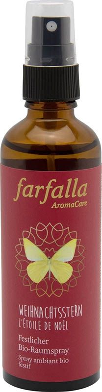 FARFALLA Spray d'ambiance bio poinsettia 75ml FARFALLA Spray d'ambiance bio poinsettia 75ml