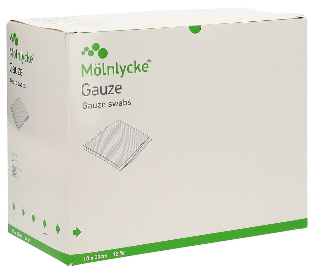 MÖLNLYCKE Compresses de gaze 10x20cm 12 couches stériles 50 x 2 pièces MÖLNLYCKE Compresses de gaze 10x20cm 12 couches stériles 50 x 2 pièces