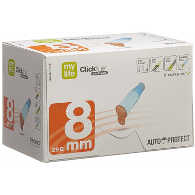 mylife Clickfine AutoProtect Aiguille pour stylo 8mm 100 pièces