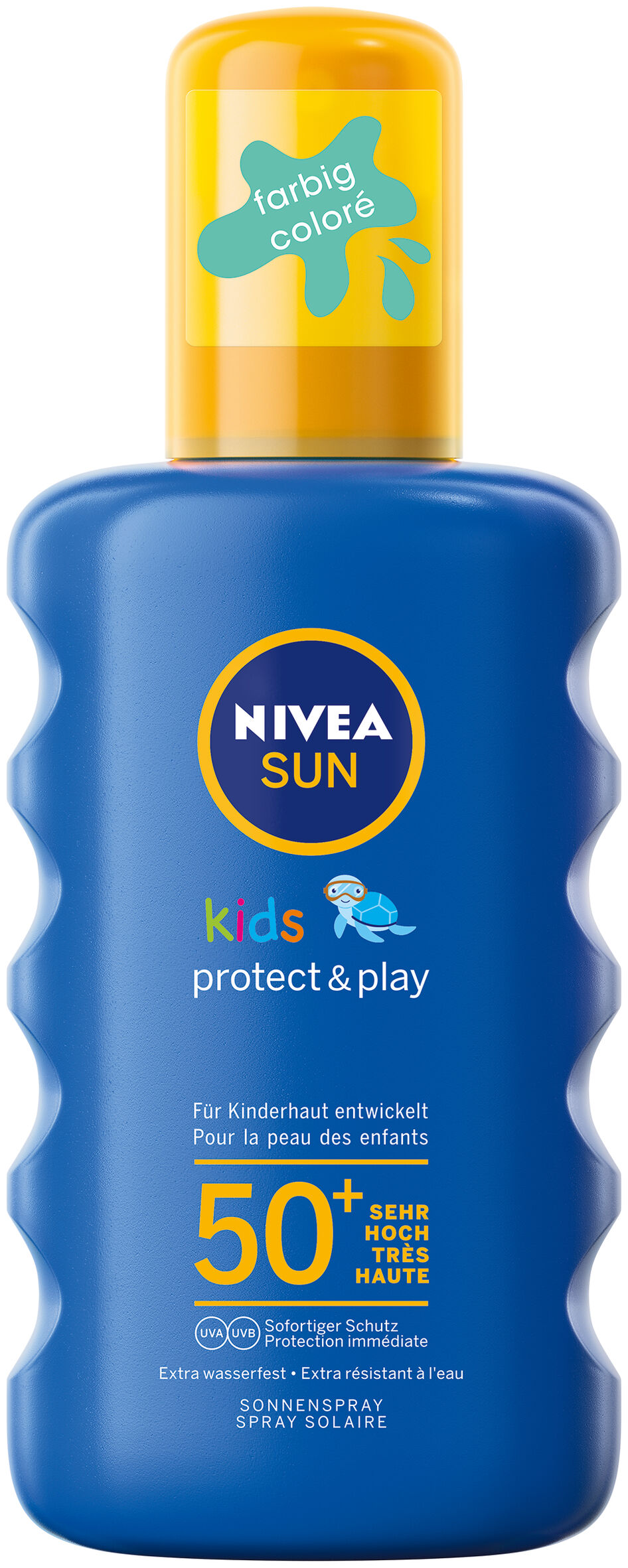 Nivea Sun Kids Spray solaire traitant SPF 50+ résistant à l'eau coloré 200ml Nivea Sun Kids Spray solaire traitant SPF 50+ résistant à l'eau coloré 200ml