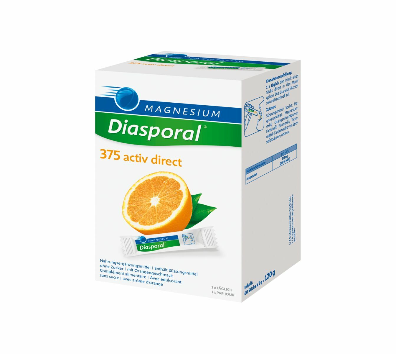 MAGNESIUM DIASPORAL Activ Direct Orange 60 pièces MAGNESIUM DIASPORAL Activ Direct Orange 60 pièces