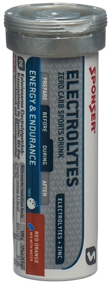 SPONSER® Electrolytes Tabs Red Orange 10 pièces