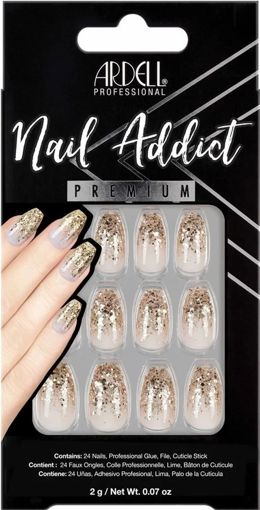 ARDELL Nail Addict Premium Dripping In Gold 24 pièces