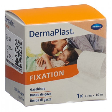 DermaPlast bande de gaze à bords fixes 4cmx10m DermaPlast bande de gaze à bords fixes 4cmx10m