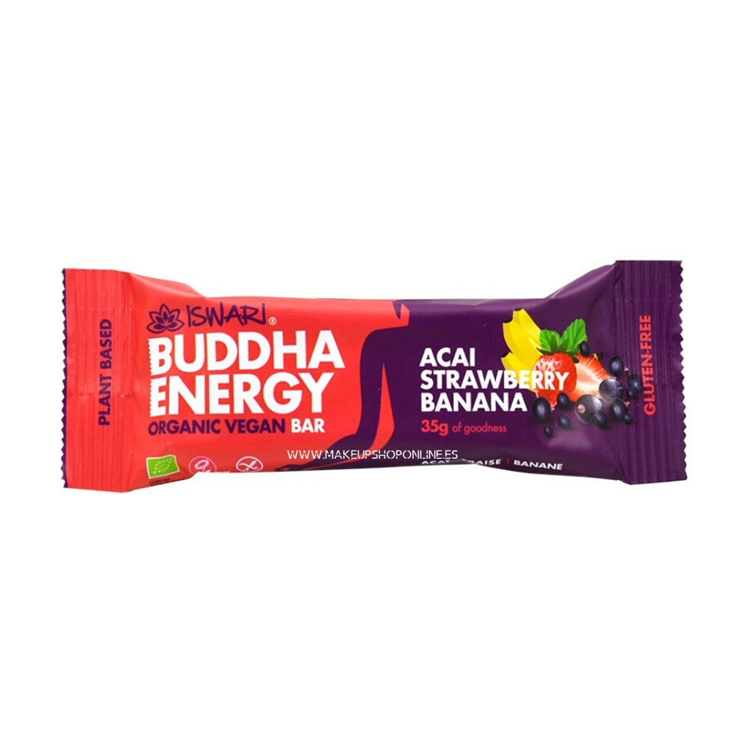 ISWARI Energy Bar Açai Fraise&Bana BIO 35g ISWARI Energy Bar Açai Fraise&Bana BIO 35g