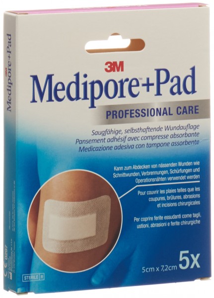 3M Medipore+Pad 5x7.2cm Coussinets pour plaies 2.8x3.8cm 5 pièces 3M Medipore+Pad 5x7.2cm Coussinets pour plaies 2.8x3.8cm 5 pièces