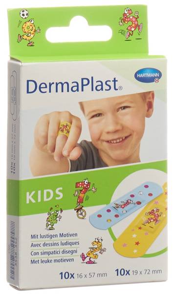 DermaPlast Kids Strips 2 tailles 20 pièces DermaPlast Kids Strips 2 tailles 20 pièces