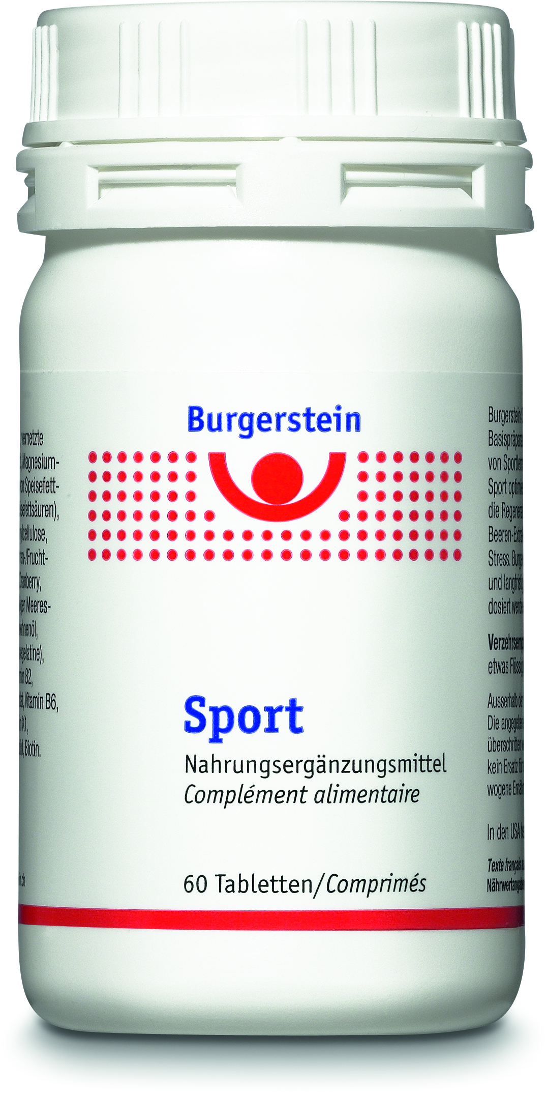 Comprimés BURGERSTEIN Sport 60 pièces Comprimés BURGERSTEIN Sport 60 pièces