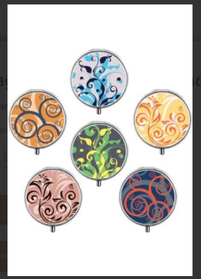 Sahag pilulier Fancy rond 3 compartiments ass