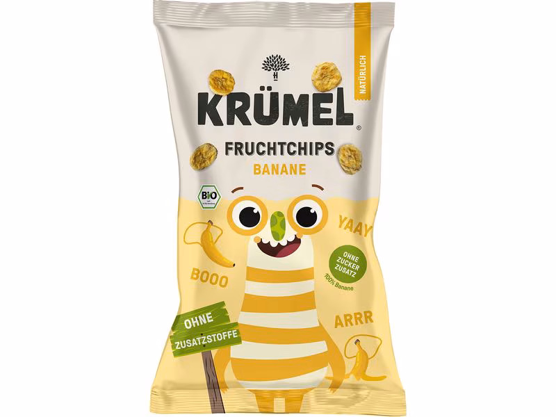 KRÜMEL Chips de fruits à la banane, sachet de 15 g