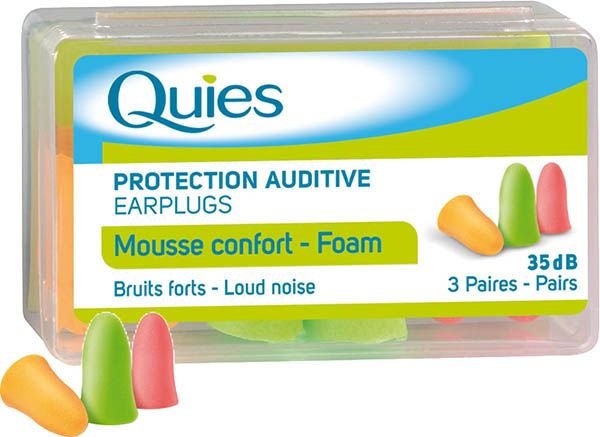 QUIES Boules anti-bruit mousse peau 6 pièces QUIES Boules anti-bruit mousse peau 6 pièces