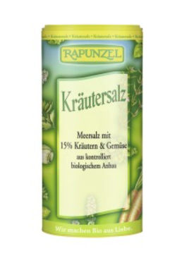 Sel aux herbes Rapunzel boîte à saupoudrer 125g Sel aux herbes Rapunzel boîte à saupoudrer 125g