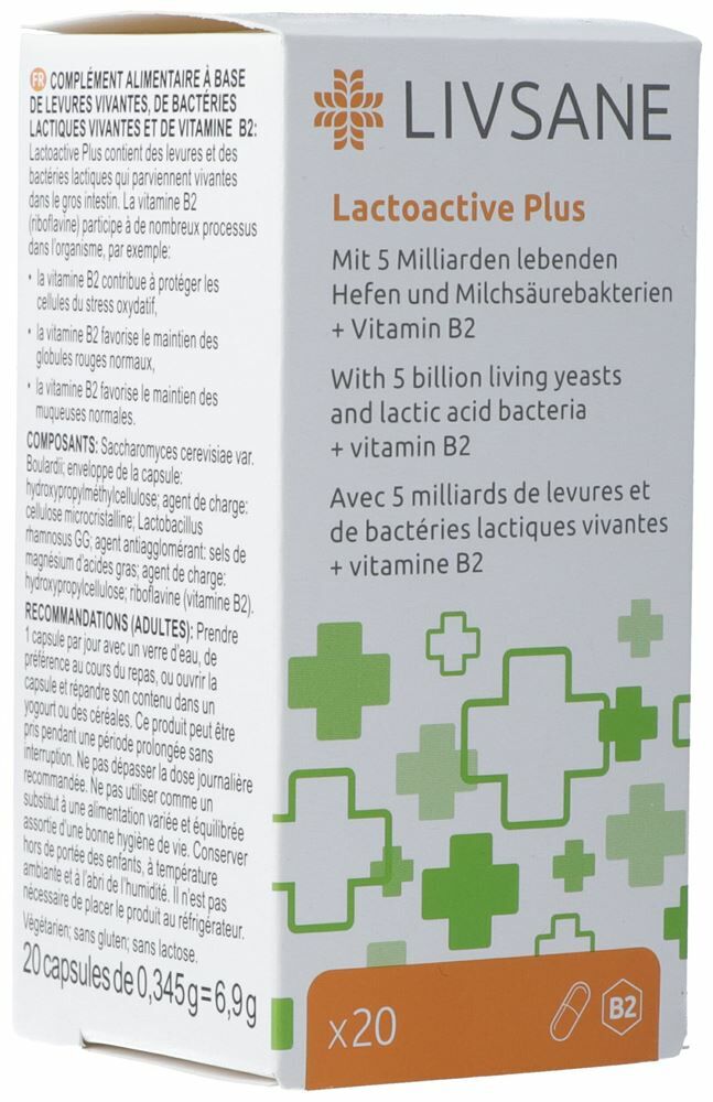 Livsane Lactoactive Plus gélule 20 pièces Livsane Lactoactive Plus gélule 20 pièces