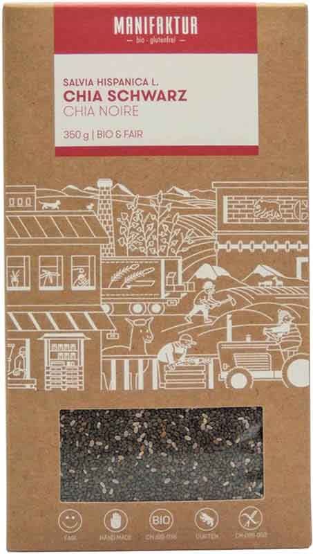 MANIFAKTUR Graines de chia noires 350g