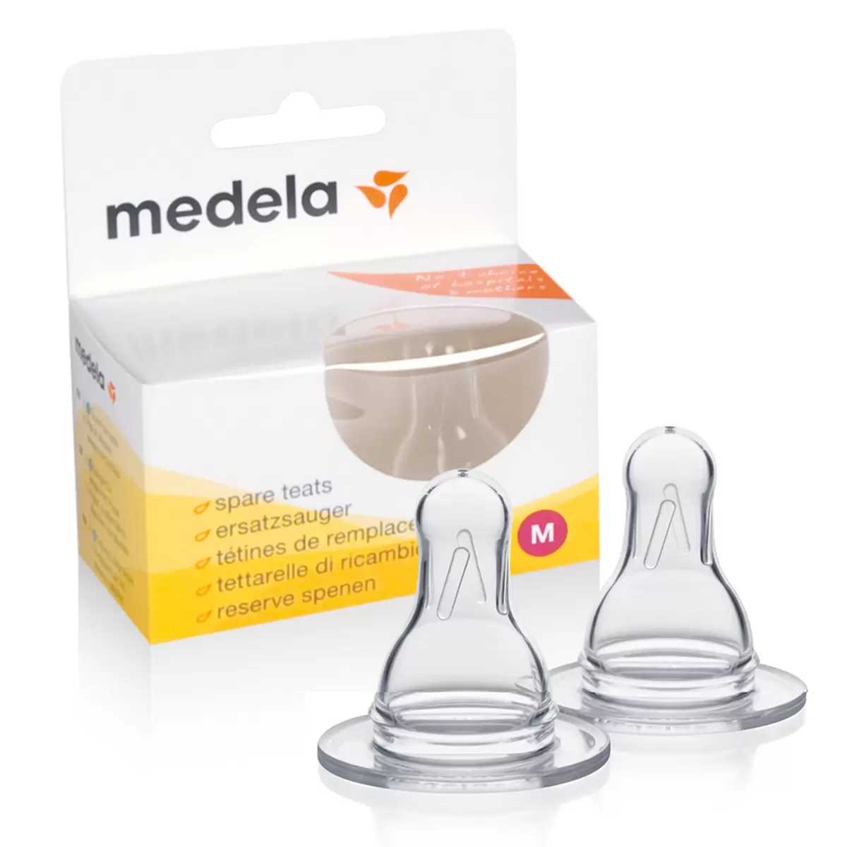 Medela Tétines de rechange à débit moyen 2 pièces Medela Tétines de rechange à débit moyen 2 pièces
