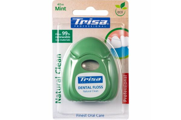 Fil dentaire Trisa Natural Clean 40m menthe