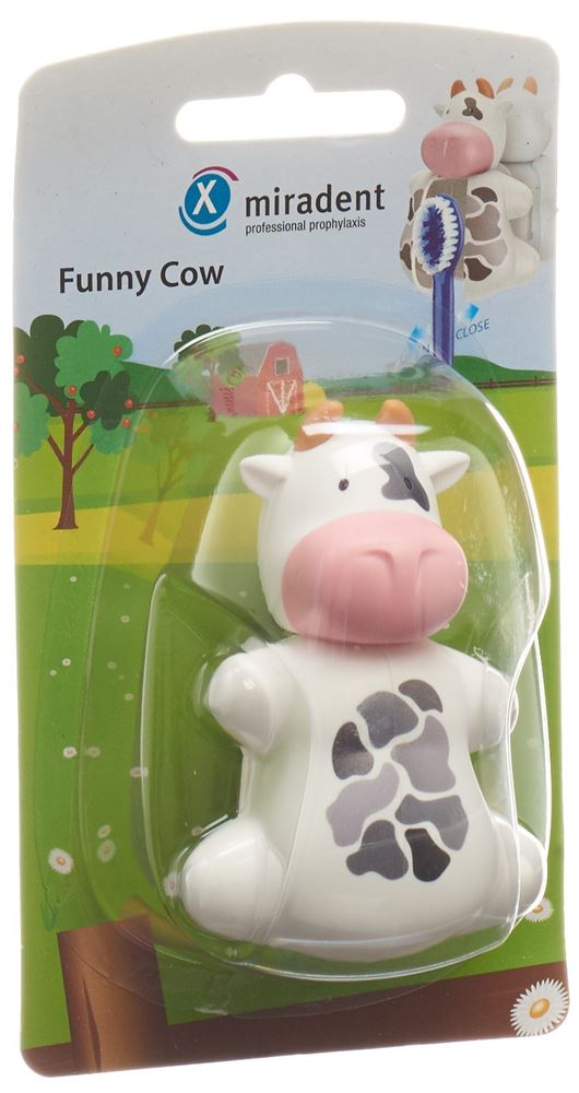 MIRADENT Funny Snapper Porte-brosse à dents Vache