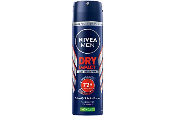 Nivea Male Deo Dry Impact Aeros Spr 150ml Nivea Male Deo Dry Impact Aeros Spr 150ml