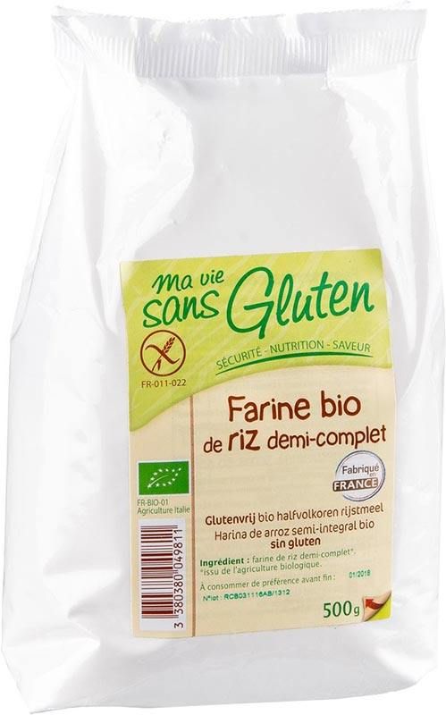 MA VIE S GLUT Farine de riz semi-complète 500g