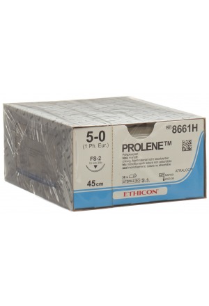 PROLENE 45cm bleu 5-0 FS-2 36 pièces
