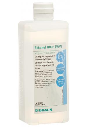 BRAUN Ethanol 80% Glycérine 1% Bouteille ovale 500ml
